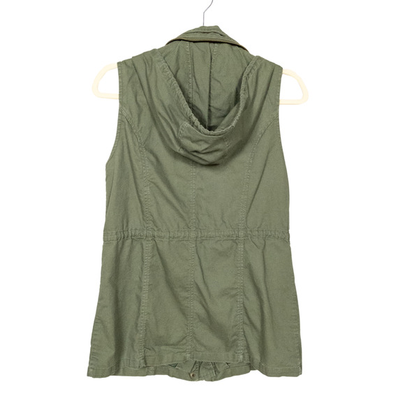 41 HAWTHORN Stitch Fix Olive Green Jahana Hooded Cargo Vest Women's Small - Picture 2 of 5